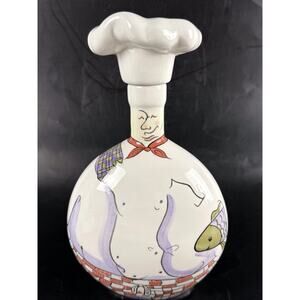 Chef Shaped Bottle Designed to Inspire Smiles Decanter By Carrie Olsen Garrard